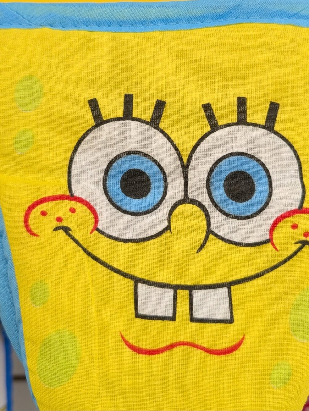 SpongeBob Squarepants Yellow & Blue Cartoon Face Kitchen Towel
